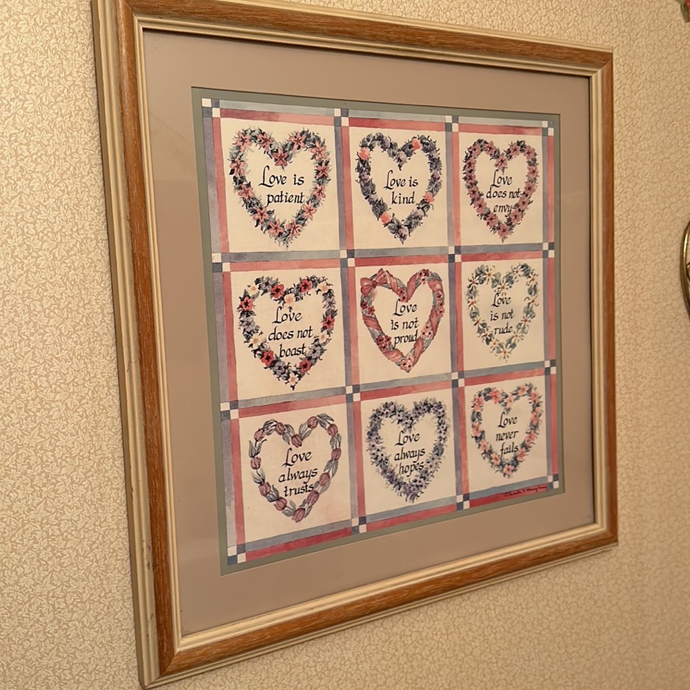 Vintage Home Interior “love is …” picture and sconces - Picture 4 of 4